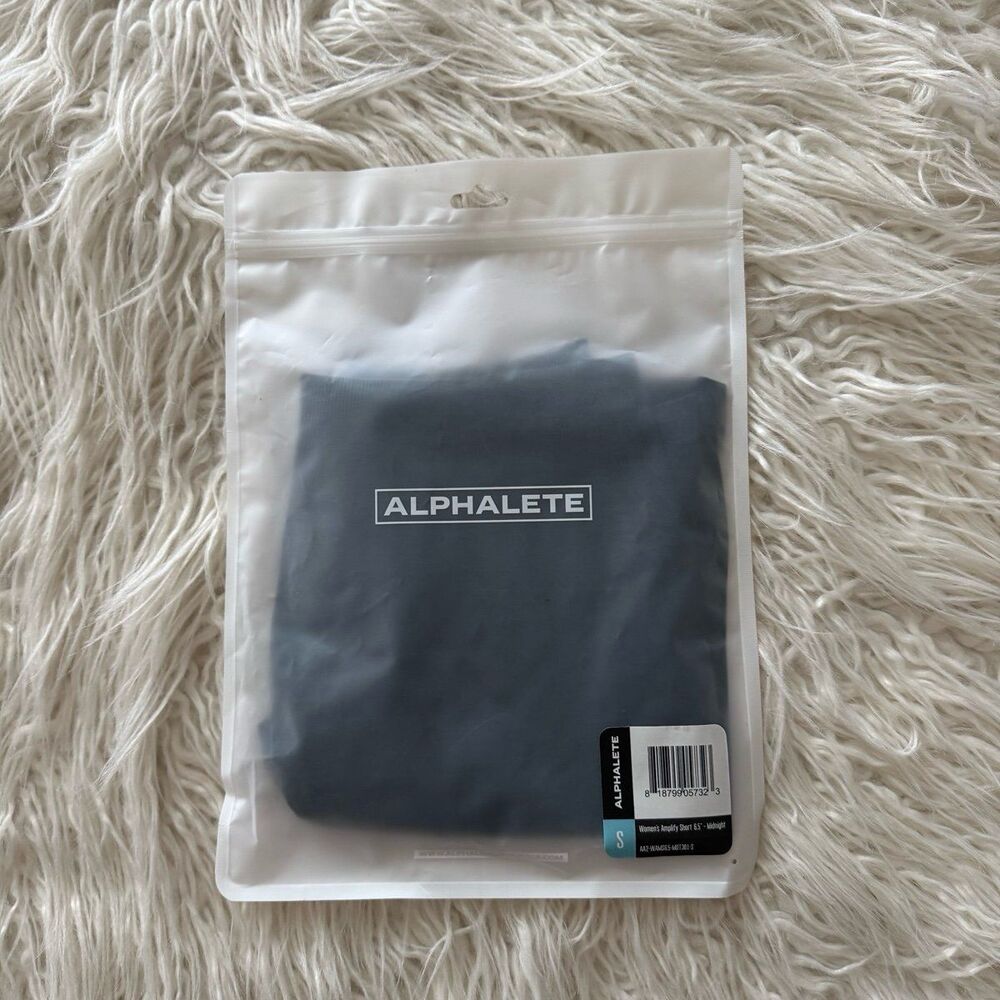 Alphalete Amplify Ultra High Rise Biker Short 6.5” Midnight Size Small